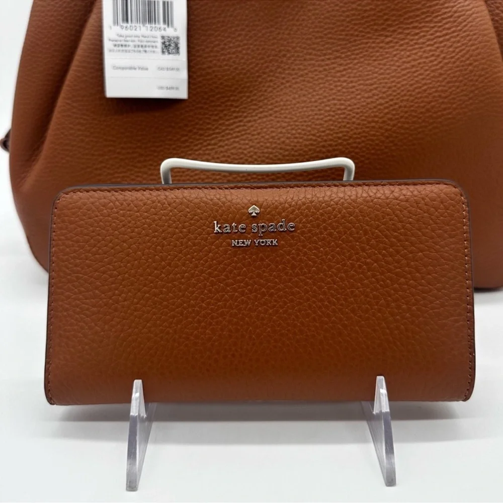 Kate Spade Large Dumpling Satchel Crossbody Bag & Leather Slim Bifold Wallet - Picture 8 of 14